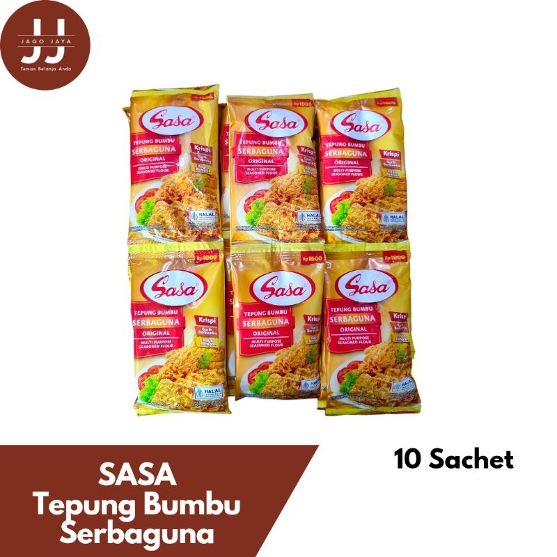 

[Jago Jaya] SASA Tepung Bumbu Serbaguna 32 gram - Tepung Sasa 1000an Renceng isi 10 - Tepung Sasa Kecil