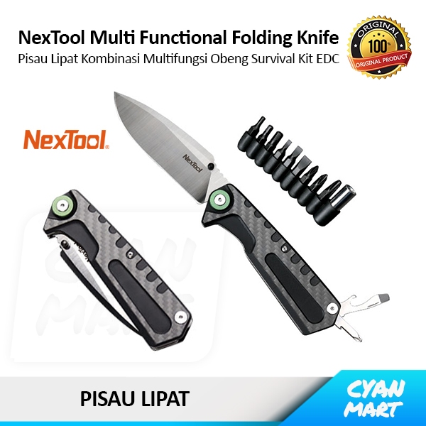 Pisau Lipat Nextool Multi Functional Folding Knife Survival Tool EDC - Original