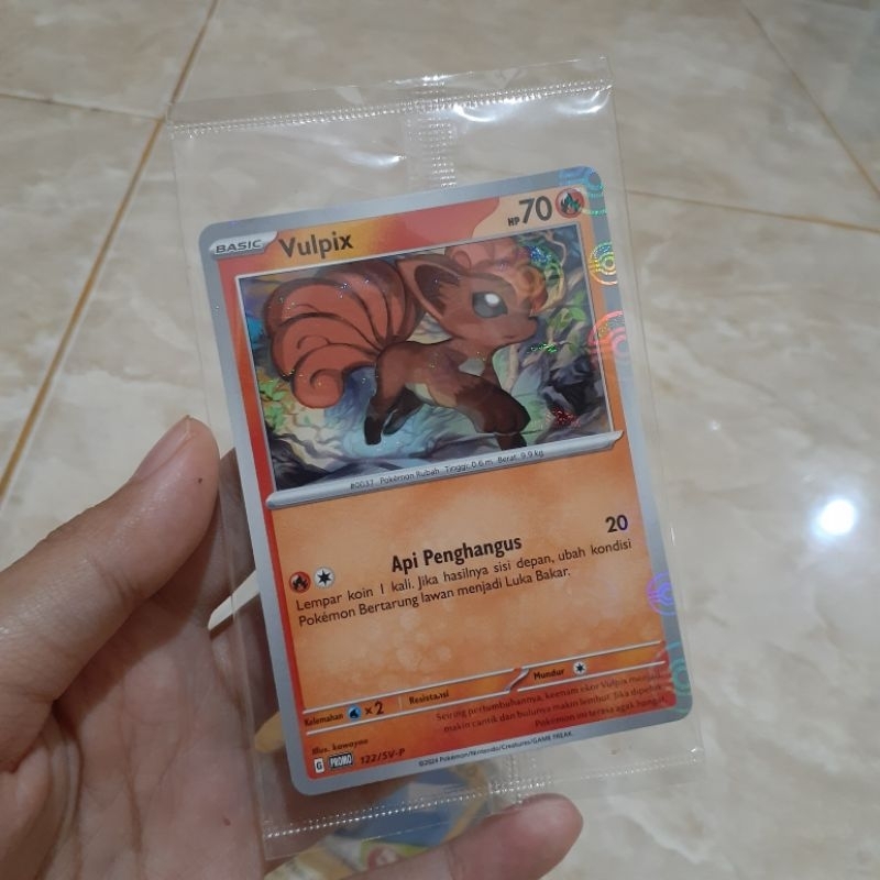 Vulpix Masterball 122/SV-P Promo Pokemon Indonesia Trading Card Game