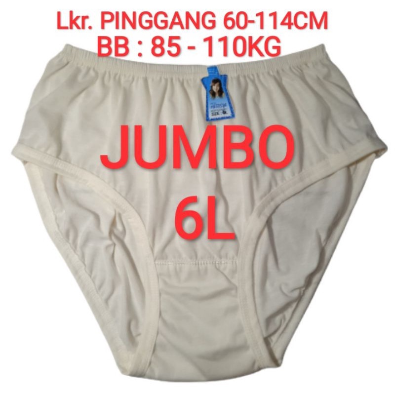 CELANA DALAM / UNDIES / CD / SEMPAK WANITA CEWEK POLOS KATUN Size M L XL 3L 4L 5L 6L 7L 8L
