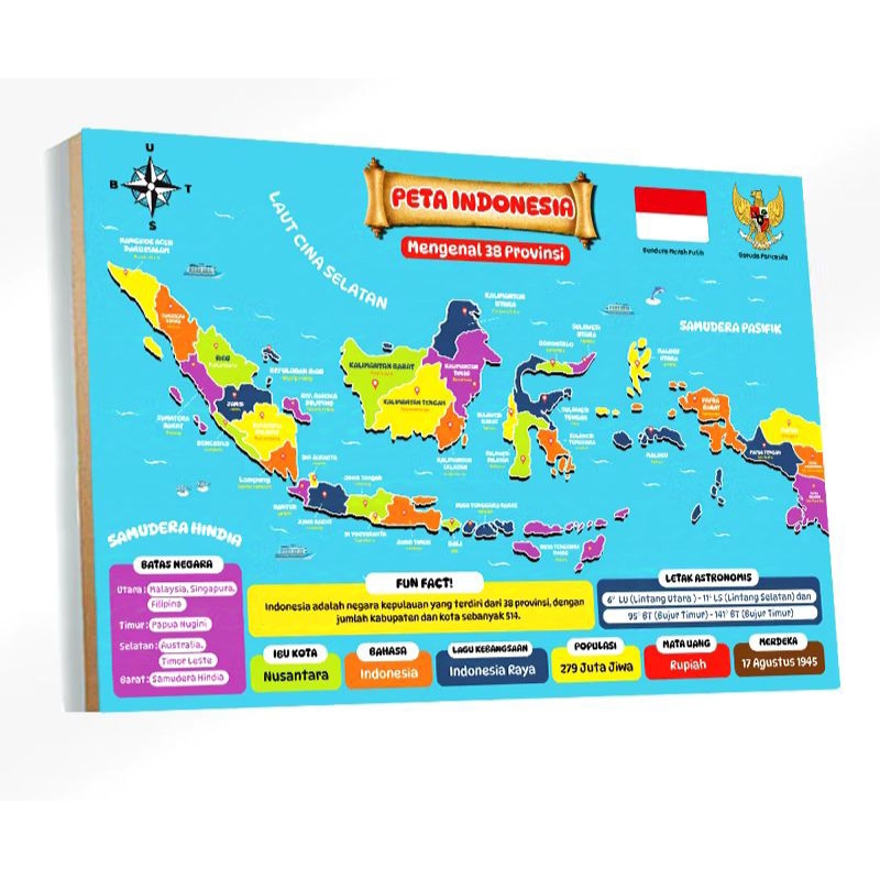 PETA INDONESIA NEGARA BINGKAI/POSTER