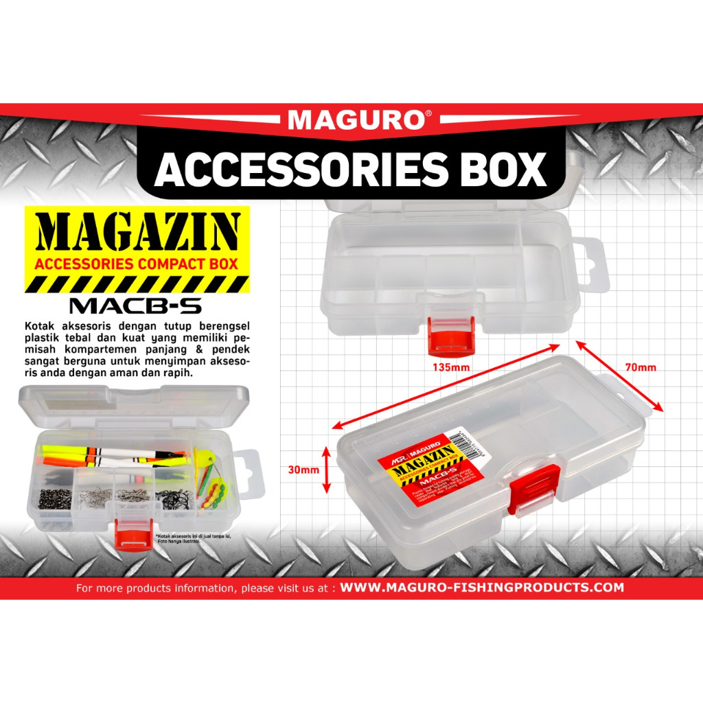 Kotak Pancing/Tackle Box/Box Pancing MAGURO Magazin MACB UKURAN S
