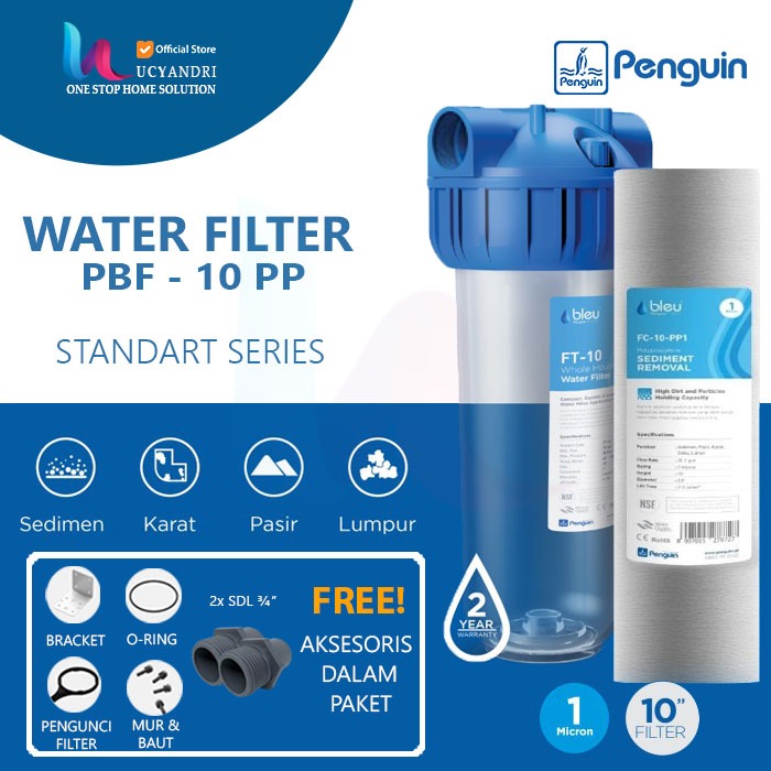Filter Air Penguin PBF 10 PP Water Filter Tangki, Toren, Tandon Sedimen 10"