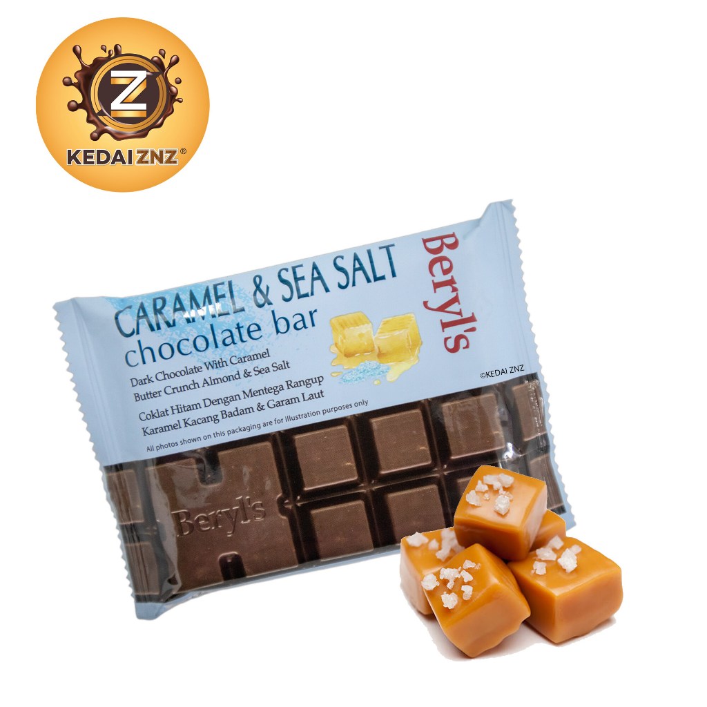 

Cokelat Beryl's Sea Salt [READYSTOCK EXP 10/25] INSTAN SAMEDAY JABODETABEK | SeaSalt Beryl's Caramel & Sea Salt Chocolate Bar - Dark Chocolate With Caramel Chips & Sea Salt (100g)| Beryl’s Ori Ready Stock Jastip Malaysia