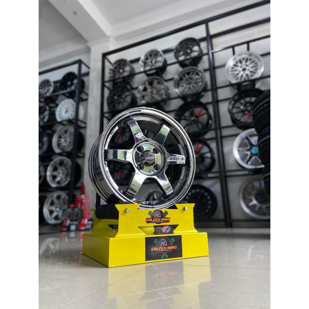Velg Ssw TE37 S205 Ring15 bisa untuk mobil agya brio ayla calya yaris civic dll