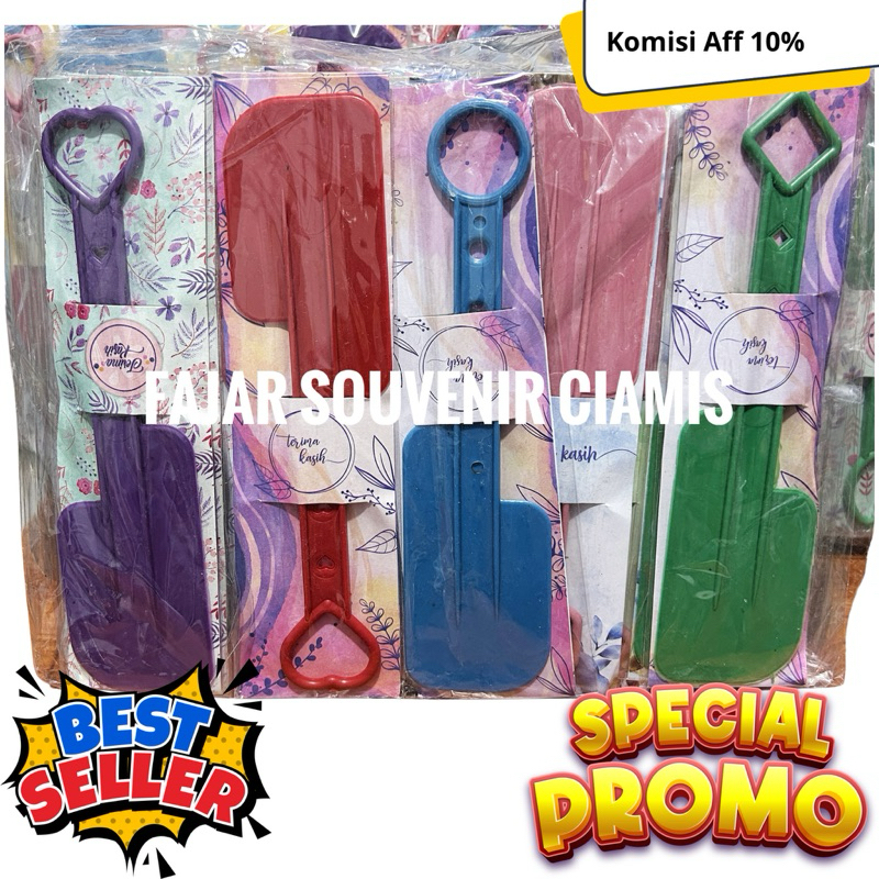 100 PCS souvenir pernikahan sodet spatula kemas plastik alas shaby souvenir pernikahan sodet lemet s