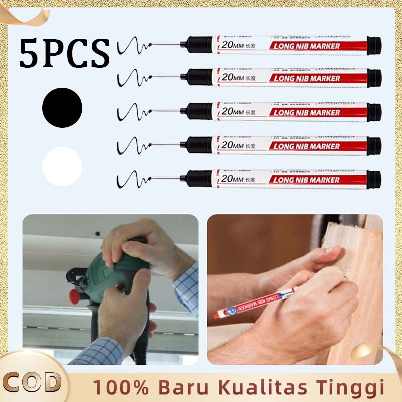 

20mm Spidol Ujung Panjang Spidol Untuk Besi Spidol Tukang Kayu Anti Air Long Nib Marker Multiguna