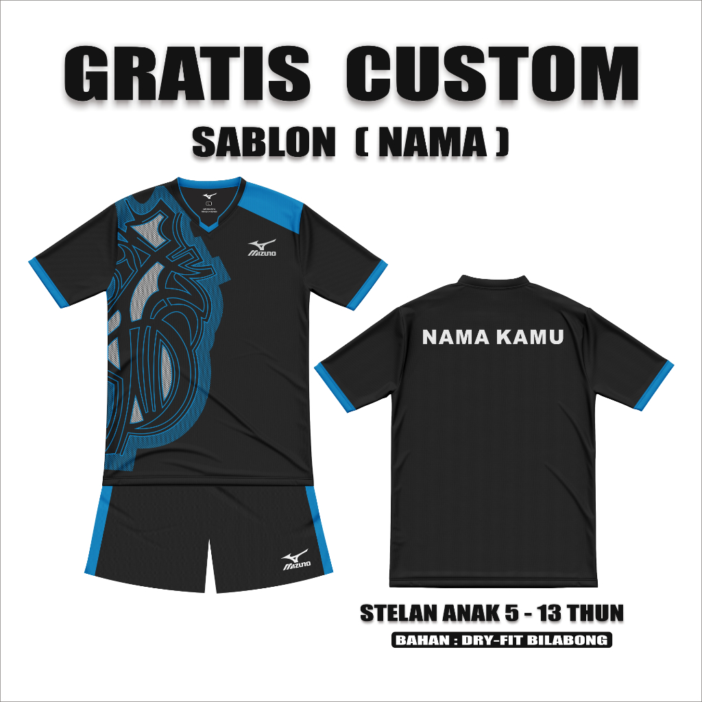 [ Free sablon nama ] Baju Bola Anak-Anak/ Kaos Futsal Anak Laki Laki Perempuan Terbaru/ Baju Futsal 