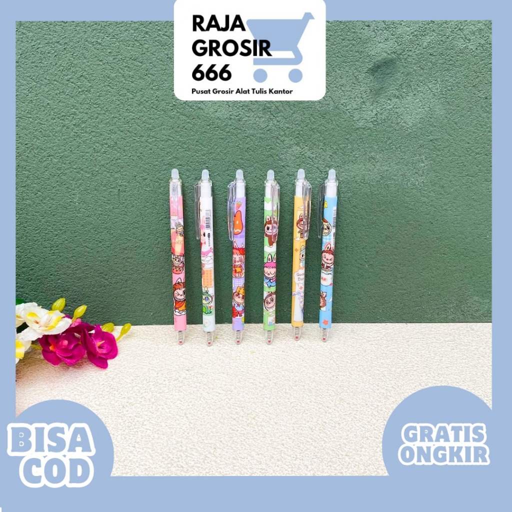 

PULPEN CETEK ERASEABLE LABUBU PC-1797 EREASABLE LUCU IMUT KADO UNIK TERMURAH ALAT TULIS KANTOR COD