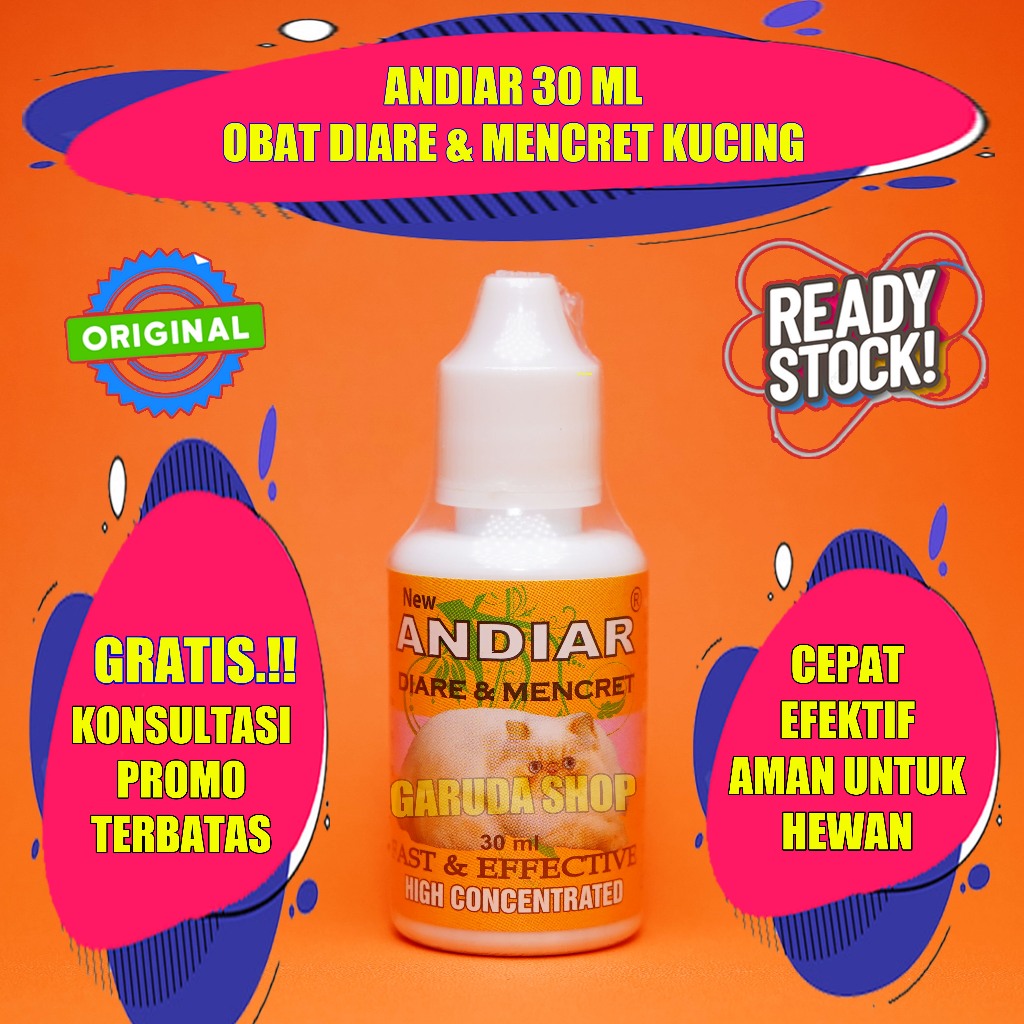 OBAT DIARE MENCRET ANAK KUCING ANDIAR 30ML OBAT DIARE KUCING