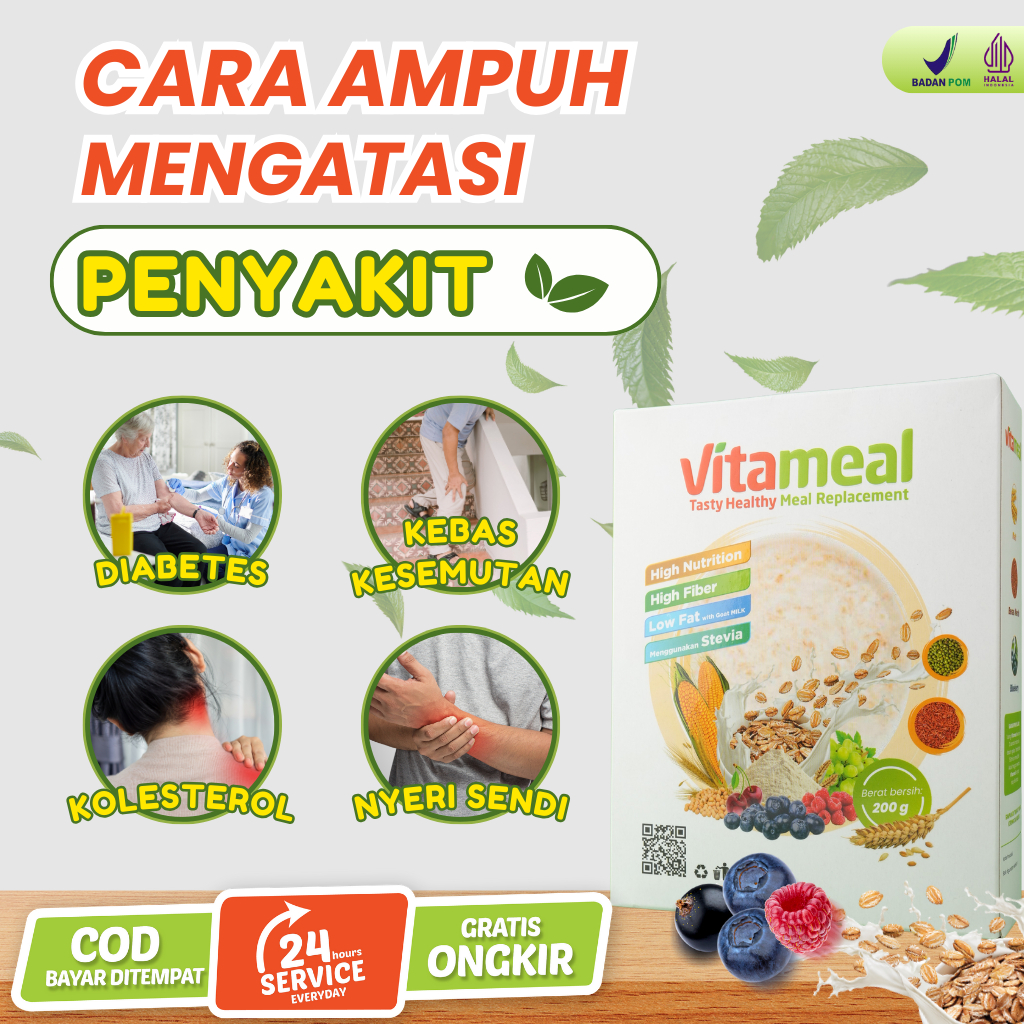 

[ DIJAMIN ] Vitameal Sereal Sehat Multigrain Bantu Cegah Diabetes dan Kolesterol Alami Tanpa Efek Samping Diabetes Turunkan Gula Darah VETAMEAL SUPERFOOD