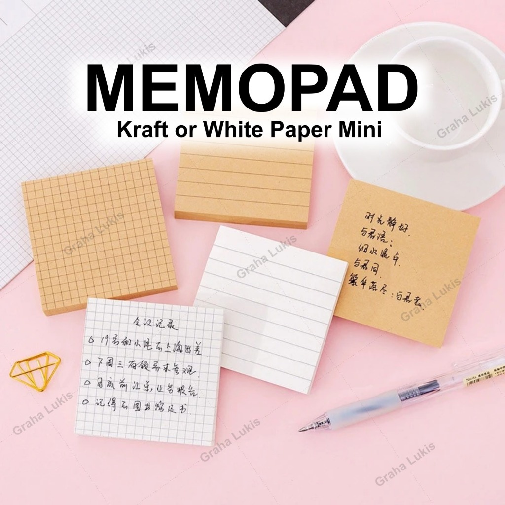 

Kraft or White Paper Mini Memopad