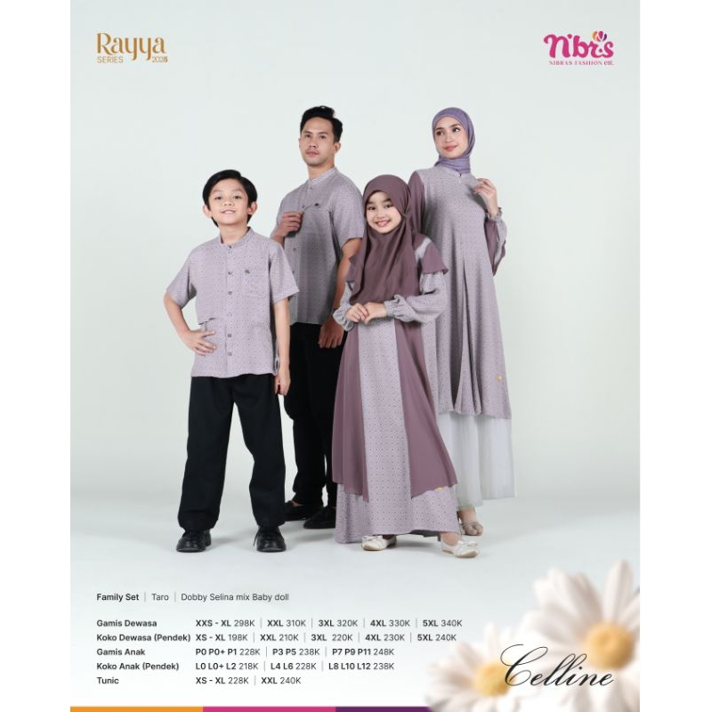 TERBARURAYYA SERIES NIBRAS CELLINE TARO & CELLINE GREY & CELLINE WHITE // SARIMBIT NIBRAS // SET PAK