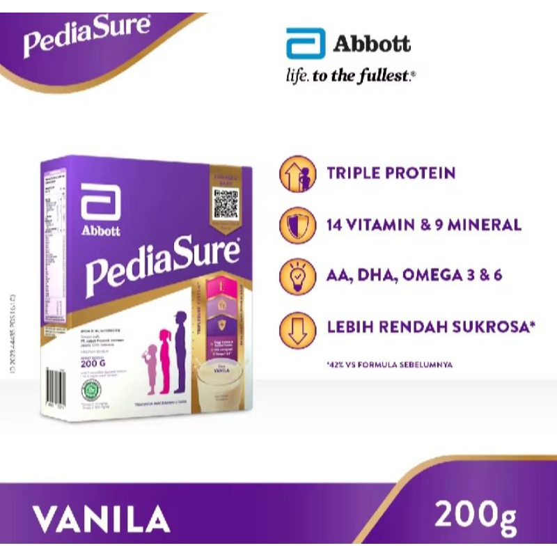 

PediaSure Vanila 200 g (1-10th) - Nutrisi Pertumbuhan // Pediasure Vanila 200 gram