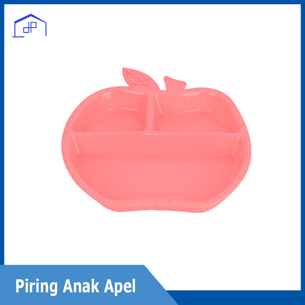 Piring Anak Apel - Piring Saji - Piring Plastik - Piring Makan - Tempat Makan Anak - Wadah Makan Ana