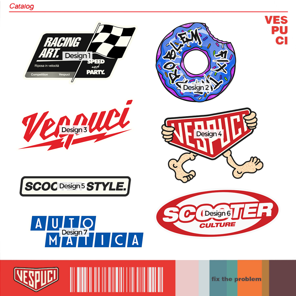 

Vespuci Sticker Pack Vol.II Isi 7 pcs