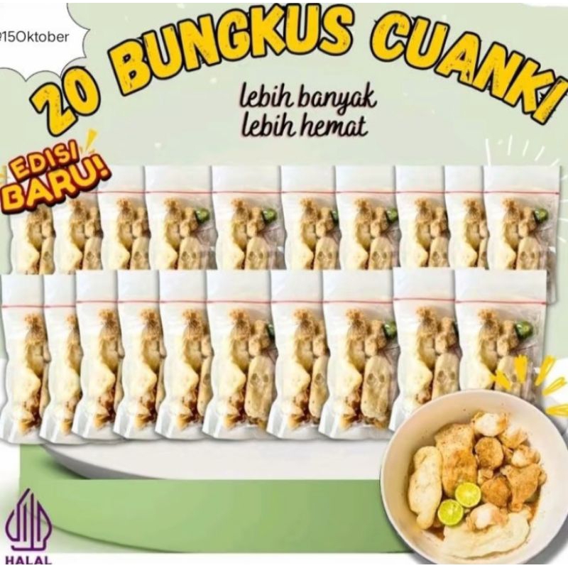 

(20 BUNGKUS) Cuanki Instan Paket Super Cuan Harga Termurah Paket Usaha