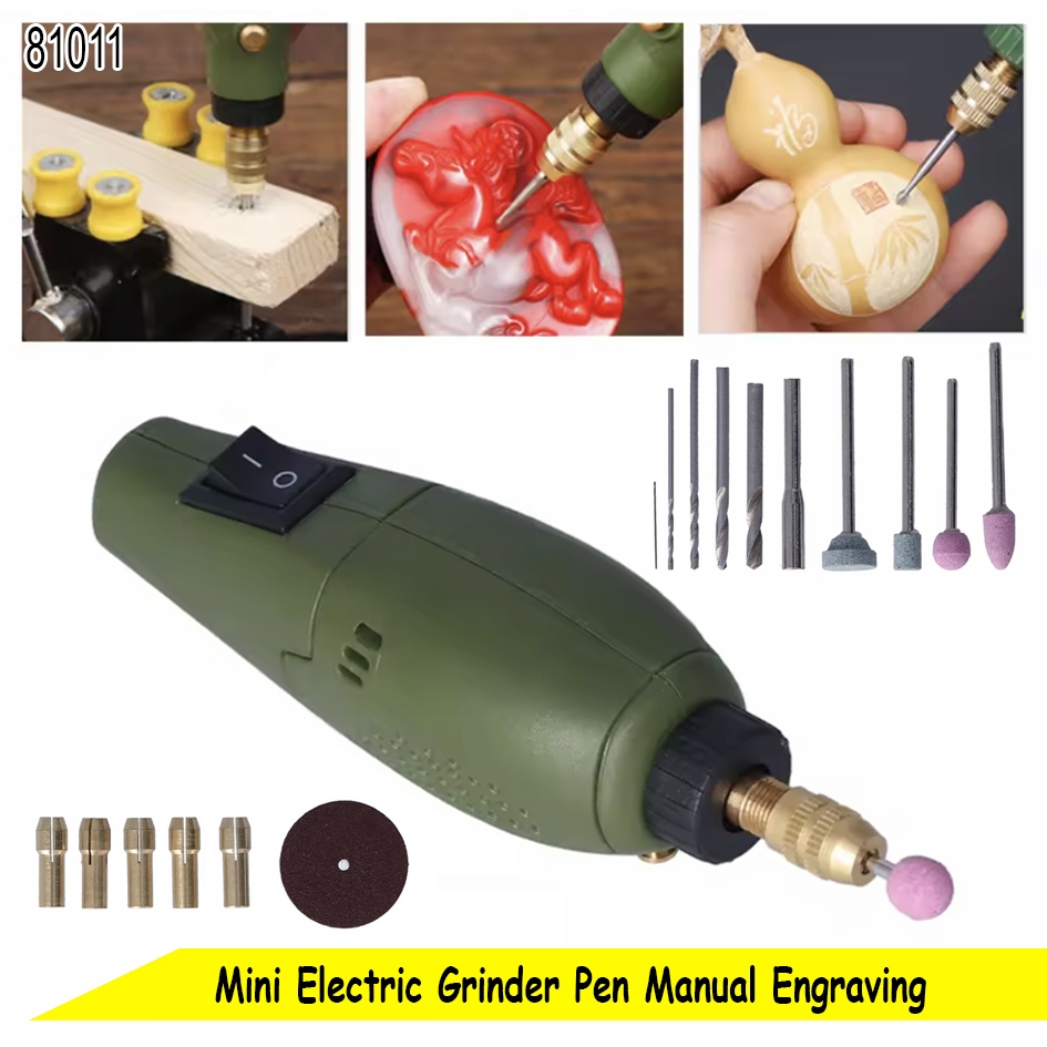 Pena Ukir Mini Electric Grinder Pen Manual Engraving Pen