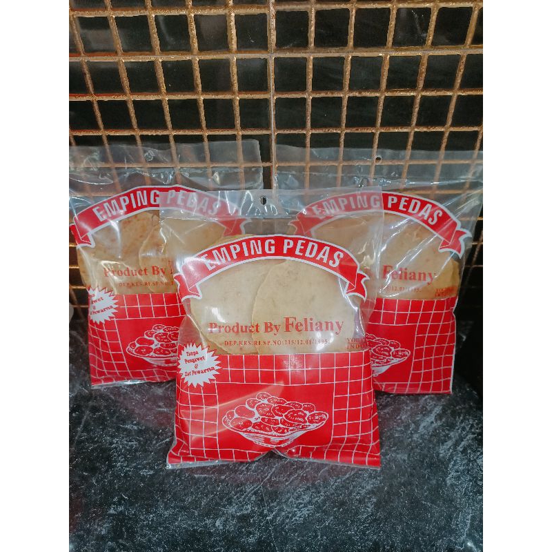 

emping pedas besar gemah Ripah / emping pedas kualitas super