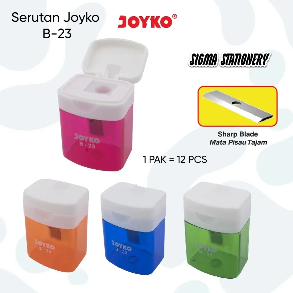 

Serutan / Rautan Pensil / Serutan Pensil B-23 Joyko [ 1 PAK 12 PCS]