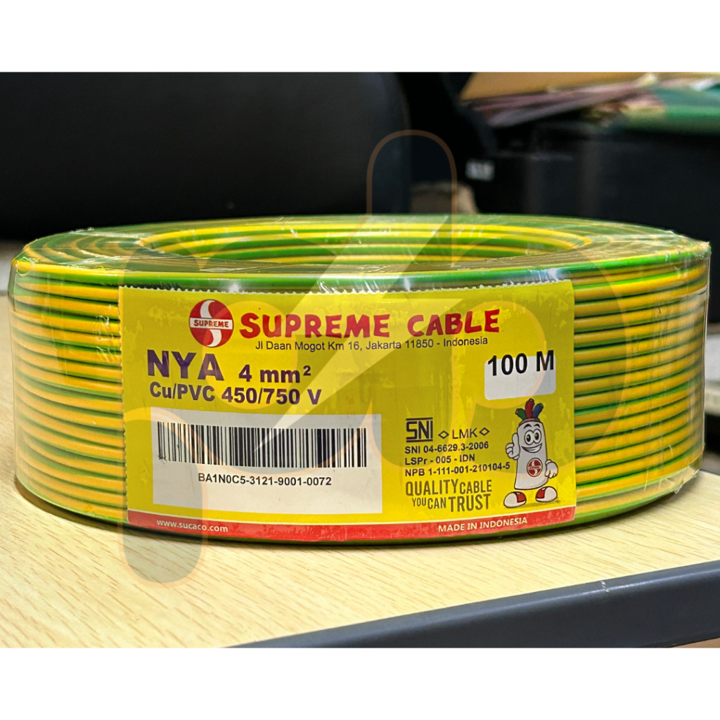 Kabel NYA 4 mm Merk Supreme 100 Meter / Kabel NYA 4mm Supreme (100 Meter)