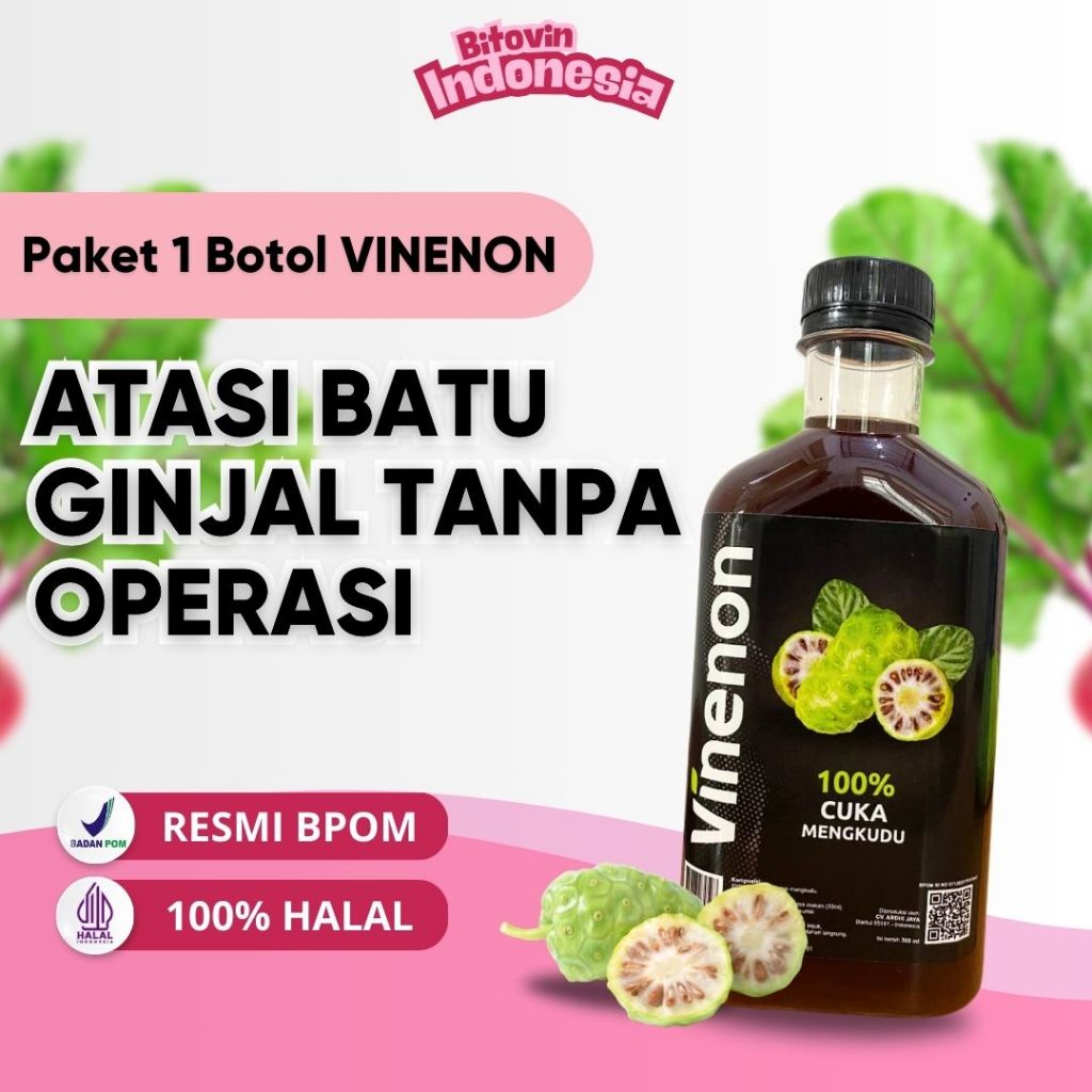 

VINENON - Cuka Buah Mengkudu 100% Alami - Mengatasi Batu Ginjal/Asam Urat & Kolestrol - Halal - COD