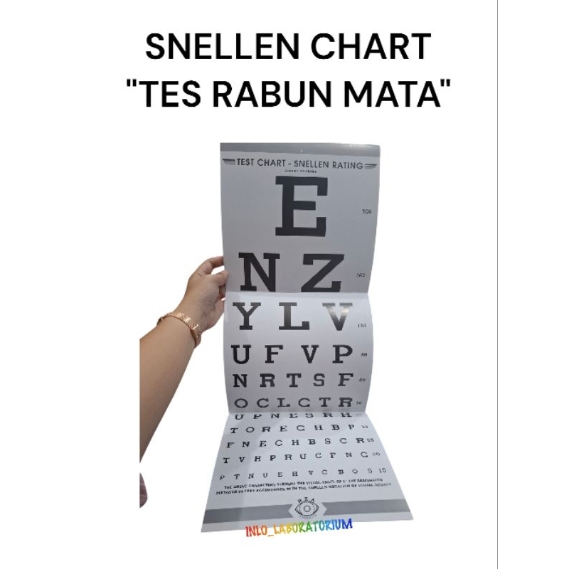 Snellen Chart/Tes Kerabunan Mata/Tes Rabun Mata