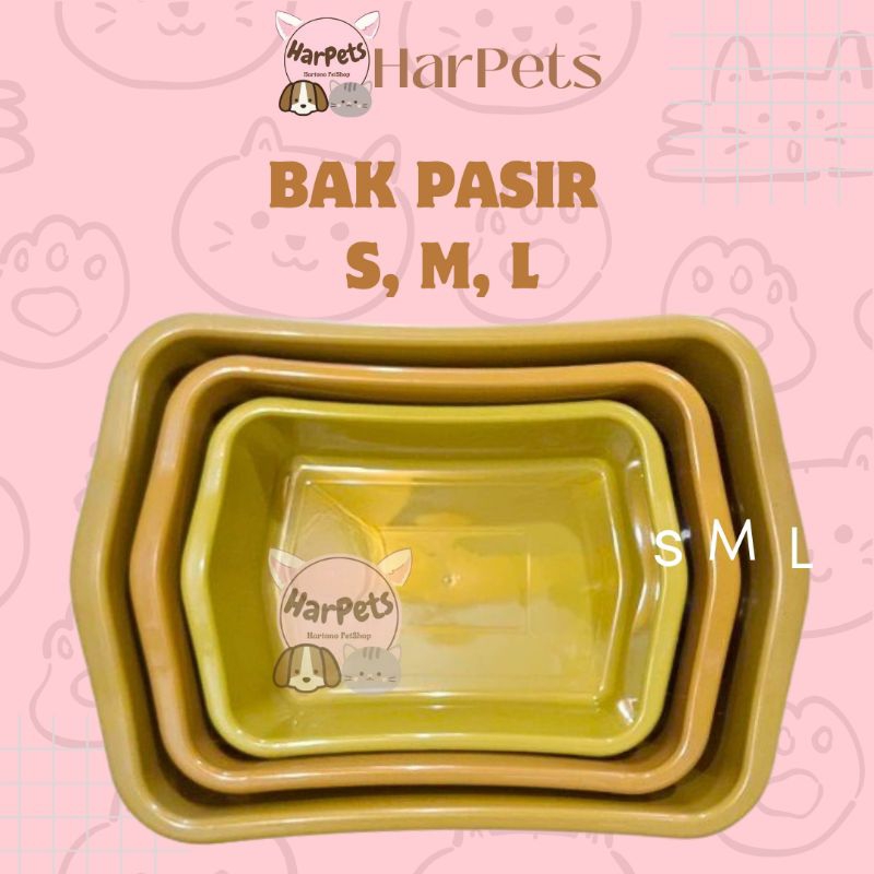 BAK PASIR LITTER BOX PASIR KUCING - cat litter box bak pasir kucing anjing kecil medium besar