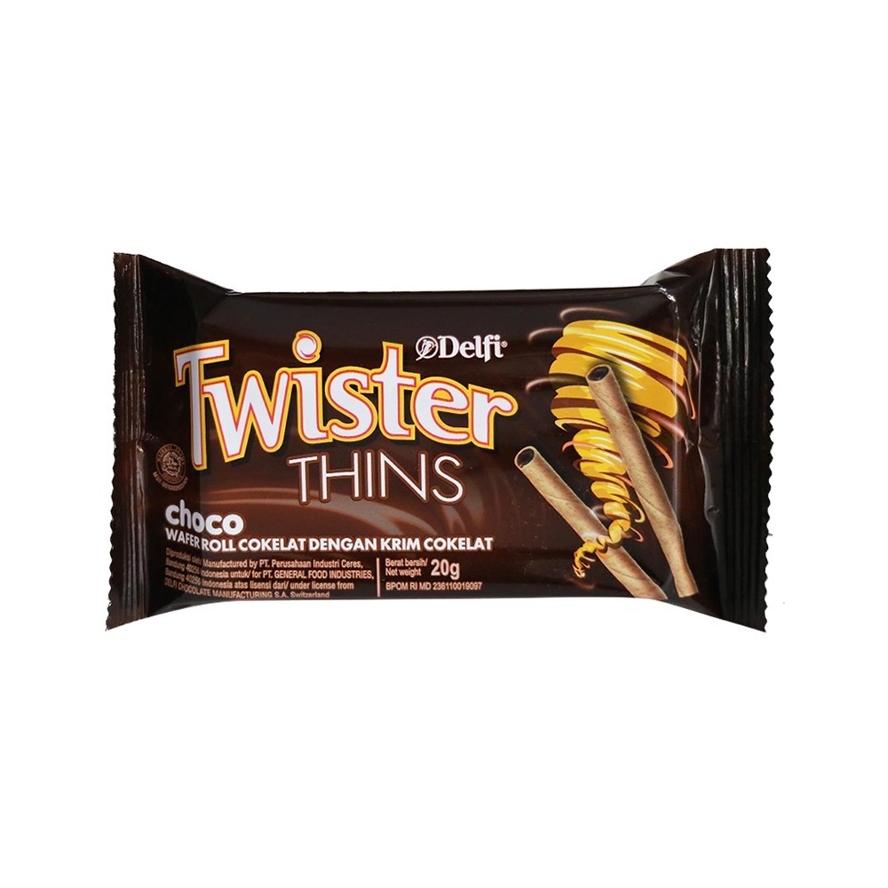 

DELFI TWISTER THINS CHOCOLATE 20 GR