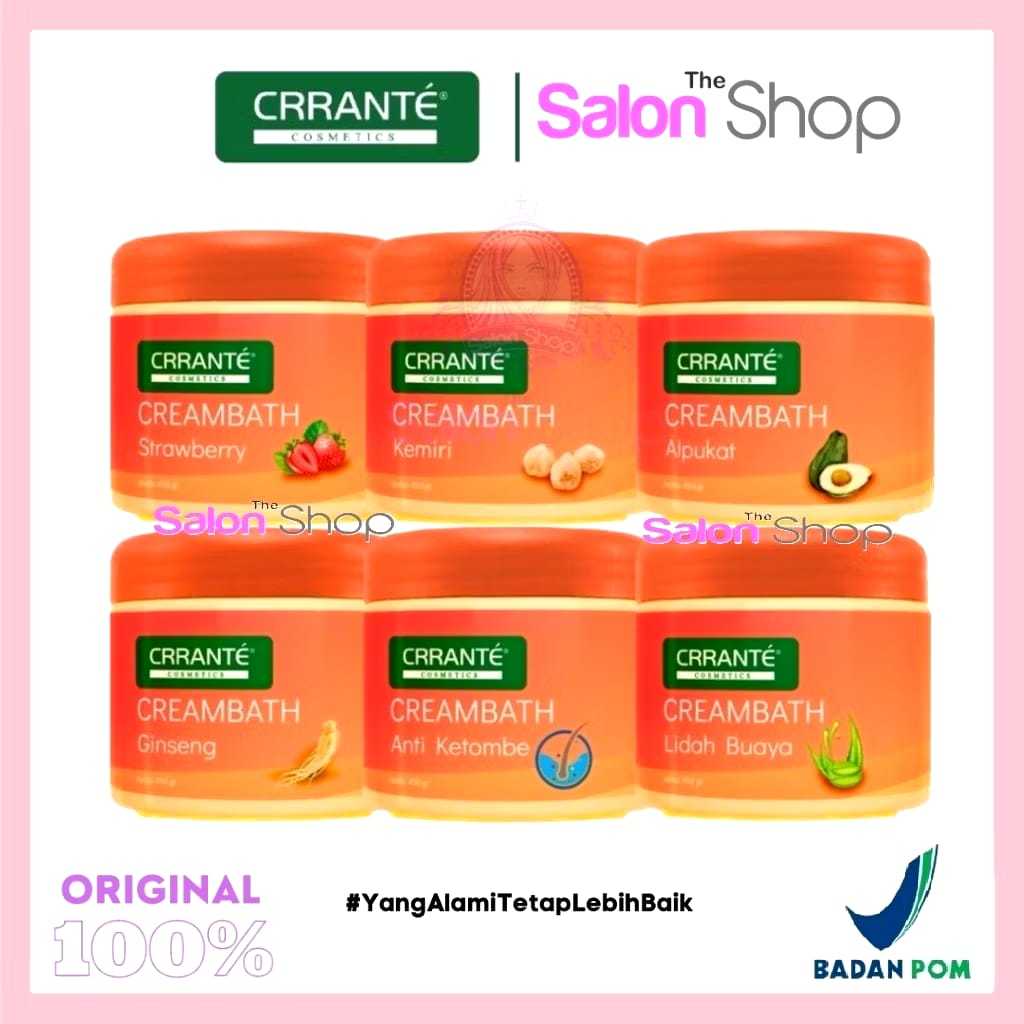 Crrante Creambath 500gr / gingseng / avocado / strawberry / masker rambut