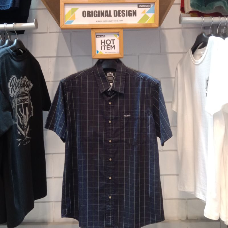 kemeja Shirt Casual wear pria Sharks.co brand original