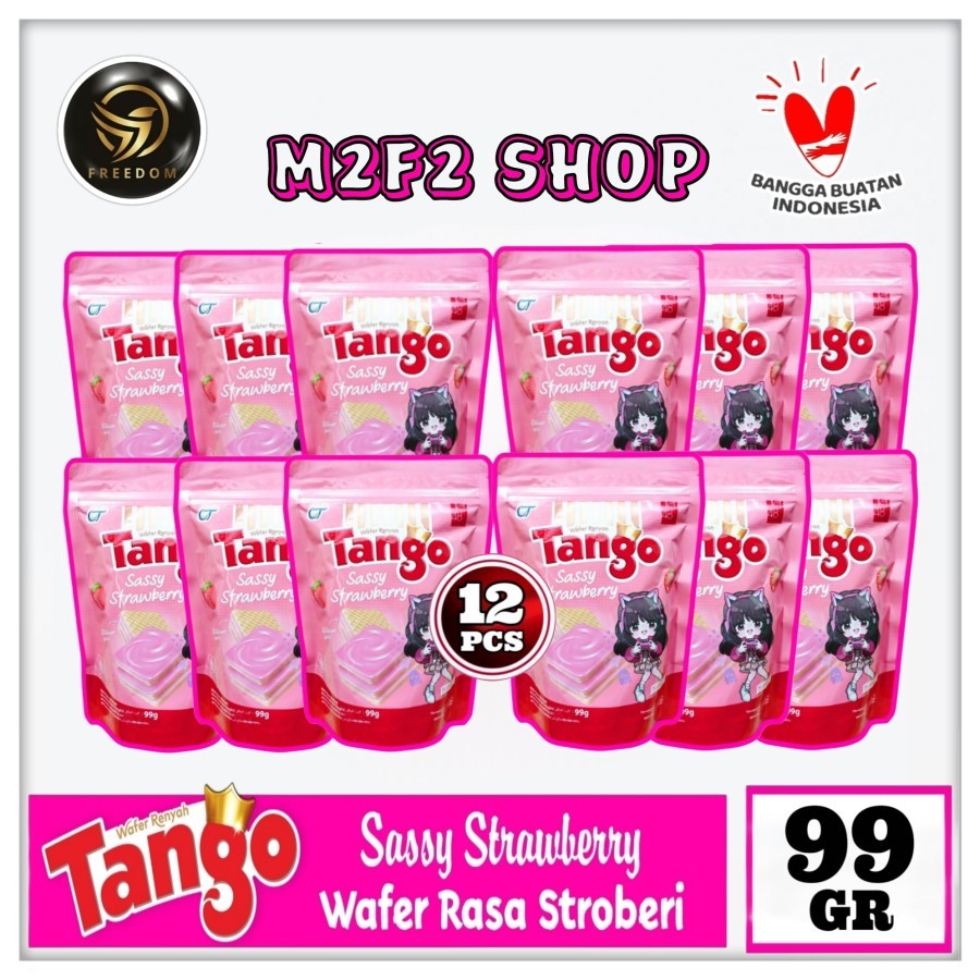 

Tango Wafer Sassy Strawberry BITE SIZE | Krim Stroberi Susu Pouch - 99 gr (Kemasan 12 Pcs)