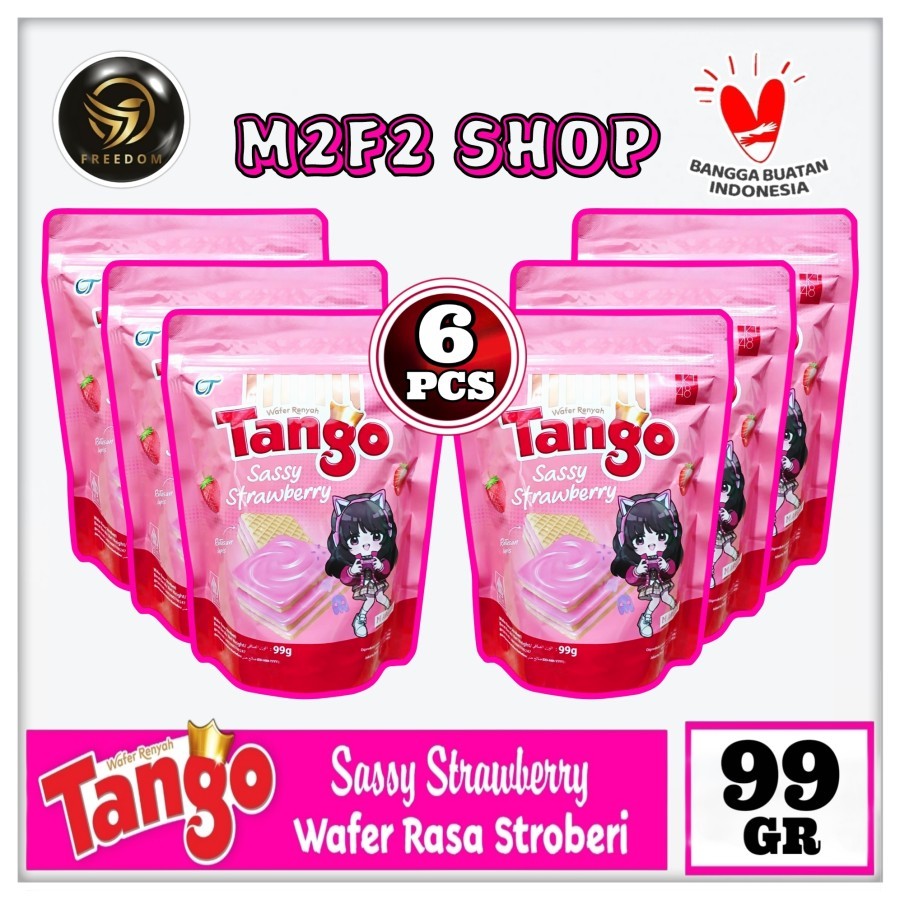 

Tango Wafer Sassy Strawberry BITE SIZE | Krim Stroberi Susu Pouch - 99 gr (Kemasan 6 Pcs)