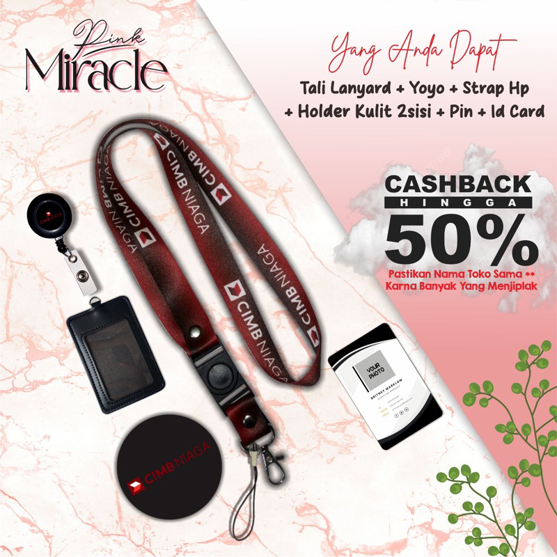 

Tali Lanyard CIMB NIAGA / Tali Idcard CIMB NIAGA [Ready stock] Termurah