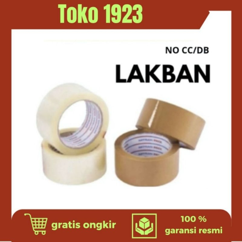 

Lakban bening- Lakban coklat ekonomis 45mmx 90 yard