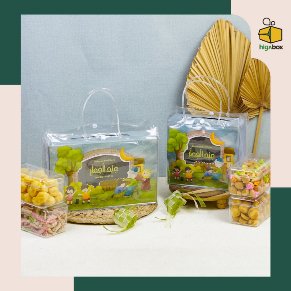 

Box Kue Kering Idul Fitri / Box isi 3 Toples Kue Tebal Lebaran Idul Fitri / Paperbag Box Eid Mubarak | IF03HH