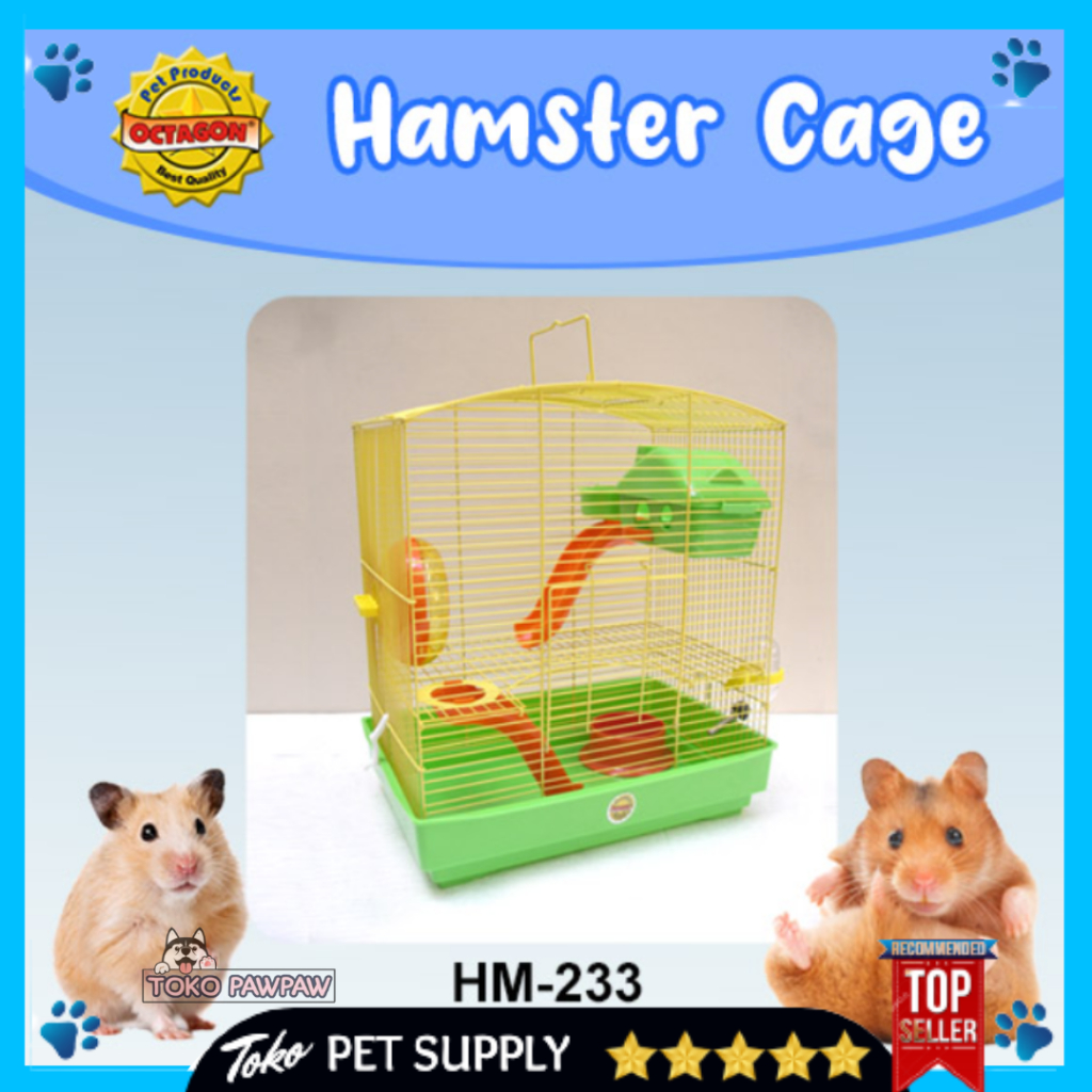 Kandang Hamster Kecil Octagon HM-233 Rumah Hamster Cage Marmut Hewan Pengerat