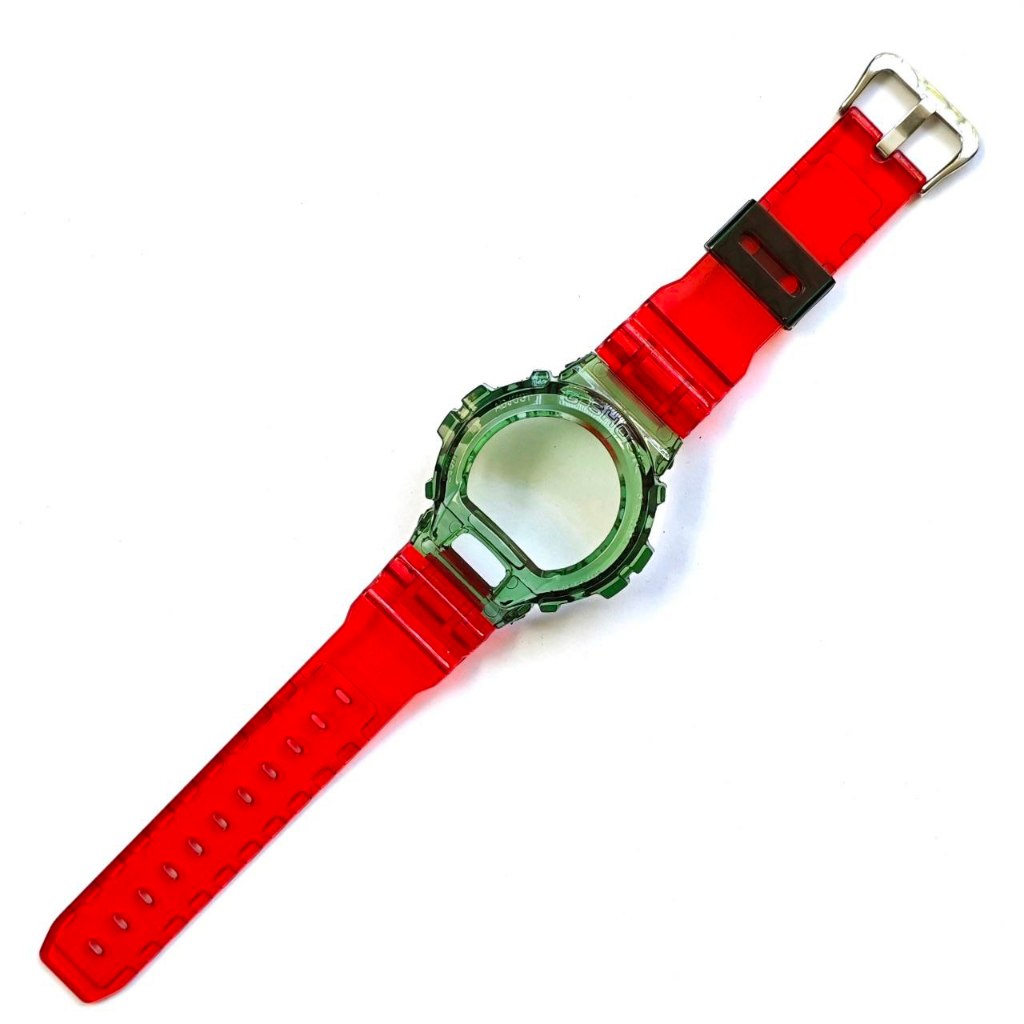 BEZEL STRAP BNB CASIO GSHOCK G SHOCK DW 6900 DW 6600 DW 8030 DW 8040 JELLY CLEAR GLOSSY MERAH HIJAU