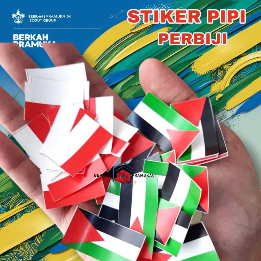 

Stiker pipi merah putih indonesia palestina bahan aman dikulit