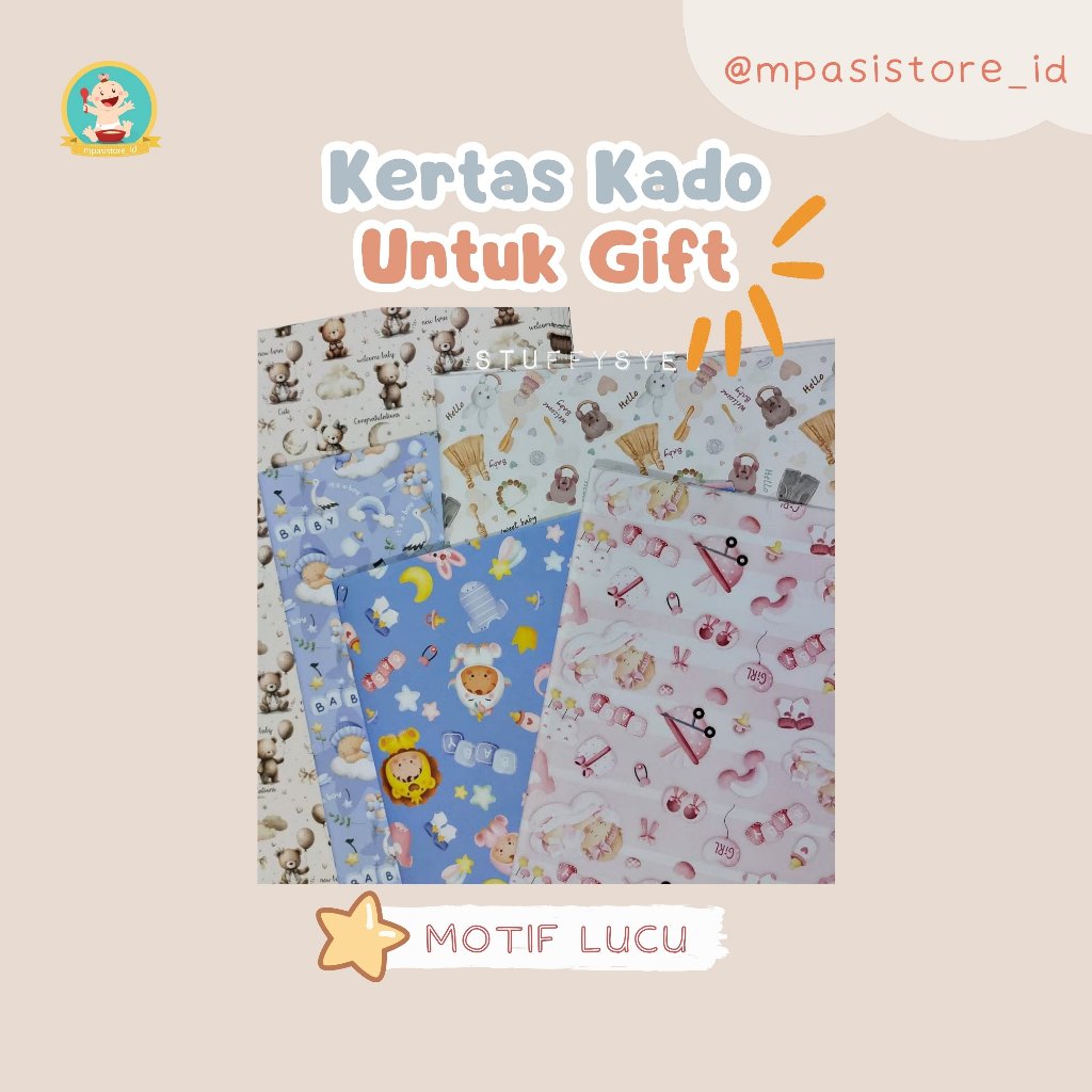 

Kertas Kado Anak Motif Lucu Random