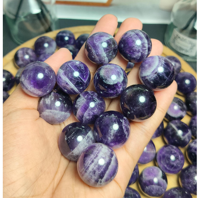 Batu Natural Dream Amethyst Sphere 20 mm (harga per pcs)