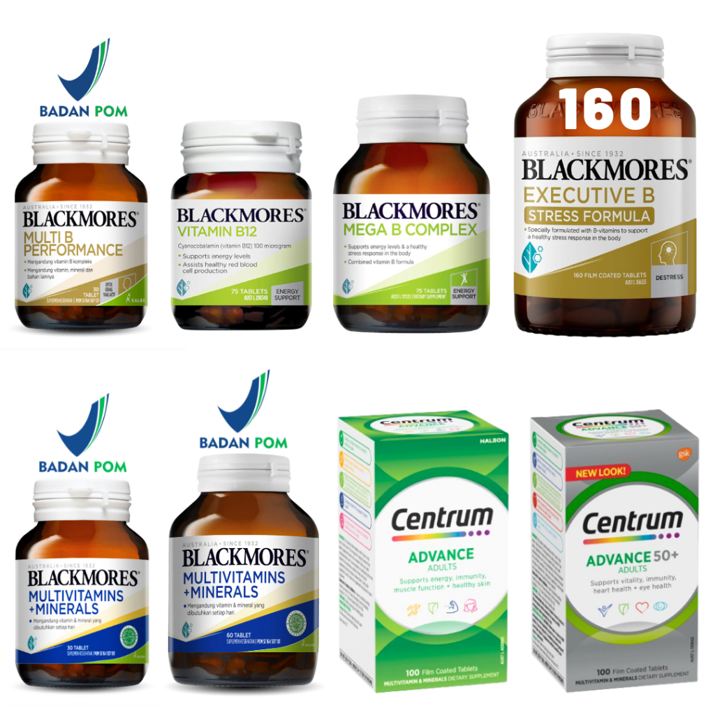 Berocca Energy Centrum Advance For Adults 50+ 50 plus 100 Tablets Advanced Adult Multivitamin + Mine