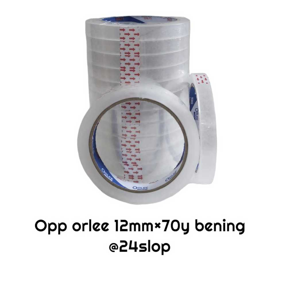 

Isolasi Bening Merk Orlee 0,5 Inch x 70 Yard Ukuran 12mm