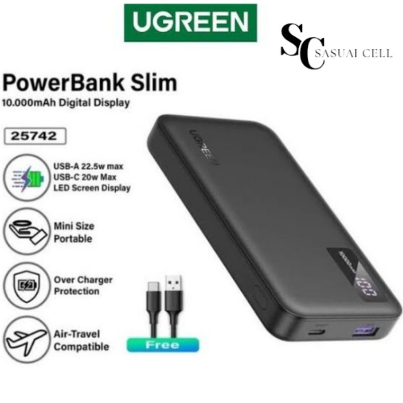 POWERBANK UGREEN,Power Bank UGreen 10000Mah PD 20W Digital Display