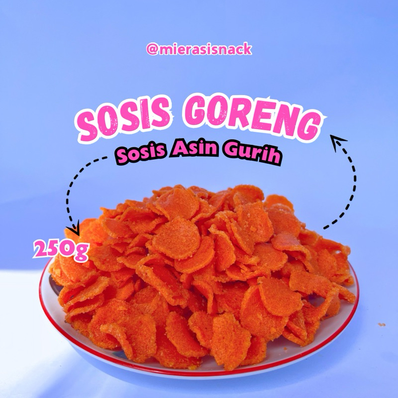 

Sosis Goreng Jawara 250g | Sosreng | Keripik Sosis Asin Gurih | Snack Kiloan | Sosis Goreng Viral