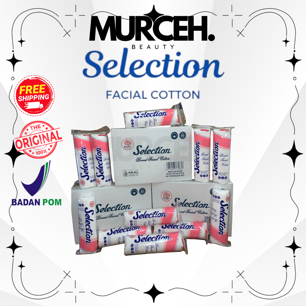 [MURCEH] isi 12pcs/pak SELECTION KAPAS OVAL BULAT 80S