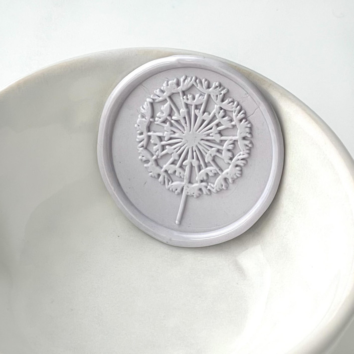

(CLG) Dandelion - 1 Pcs Wax Seal Coin Instan Siap Pakai HS21 / Segel undangan wax seal DIY / Hampers / Souvenir / Hadiah / Hiasan / art & Craft / candle wax seal coin langsung tempel sudah include double tape