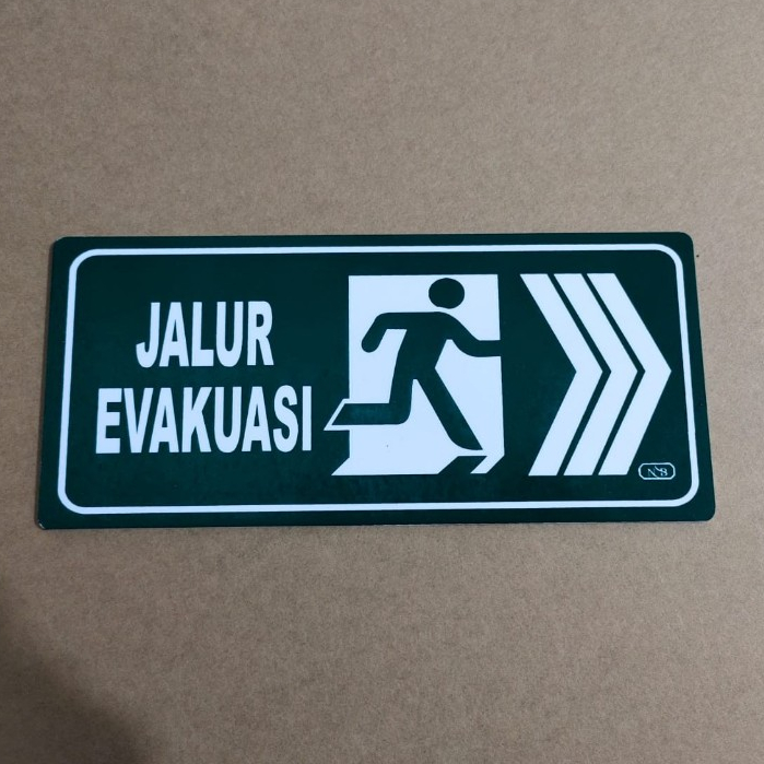 

Label Acrylic Medium / Label Akrilik Medium 9x20cm - Jalur Evakuasi Kanan (Hijau_Putih)