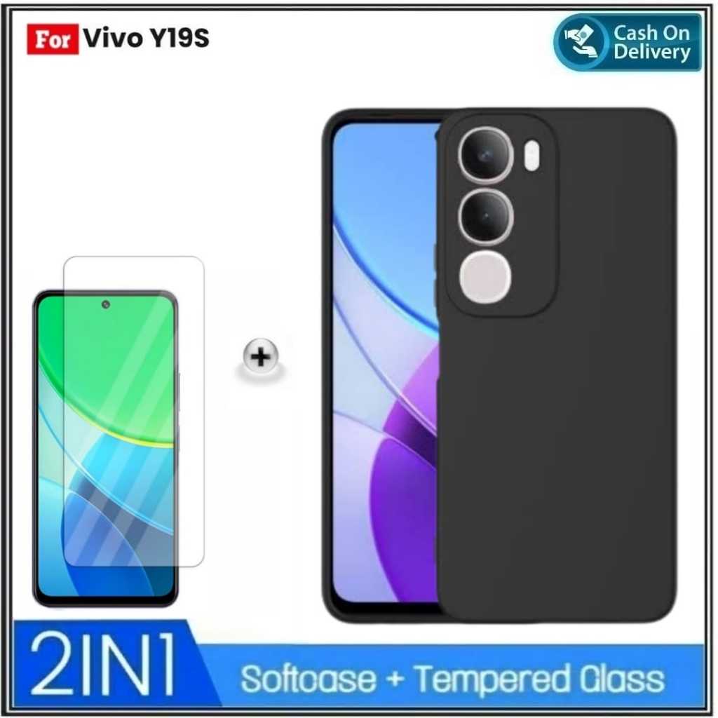 PAKET 2IN1 Soft Case Vivo Y02T Y20 Y20s Y20i Y12s Y19s Y27 4G Y36 SoftCase Premium Dove Matte Protec