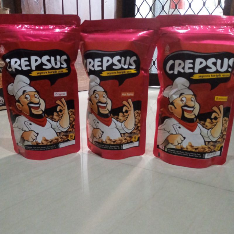 

Crepsus keripik usus 90 gram original BBQ spicy